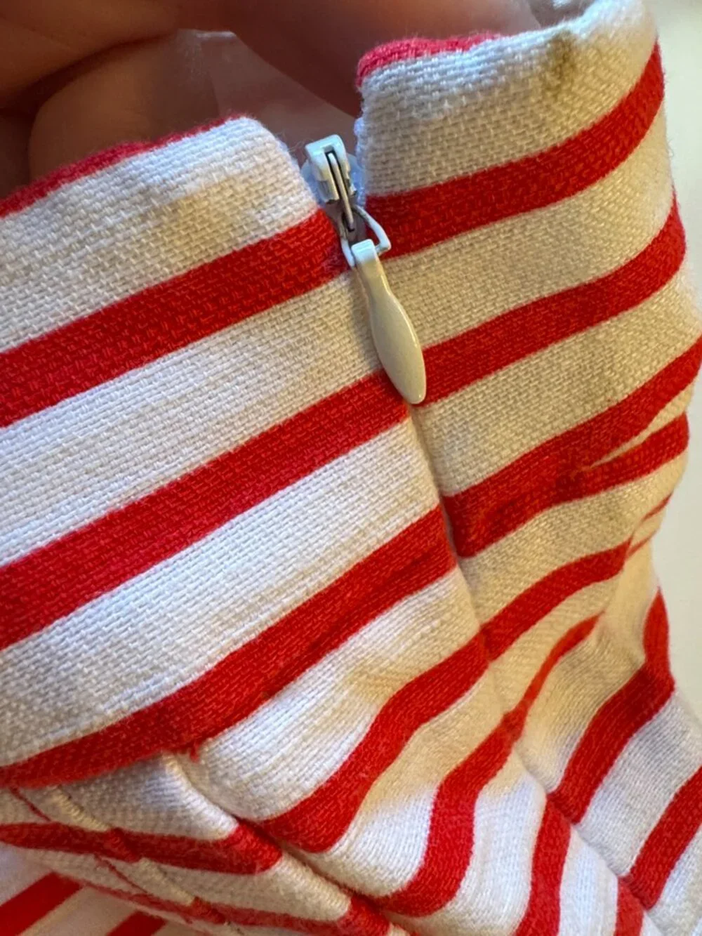 J.Crew Shorts Sz 00 Red White Stripe Pockets Linen Blend Nautical Prep